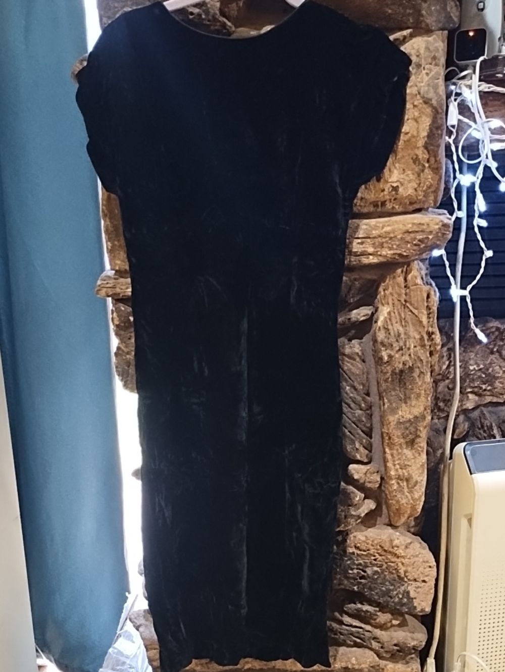 Kwai Lan Louis Black Crush Velvet Dress View 4